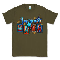 Army Green American mama Mother's Day Classic Tee - FaDigitalArtStudio