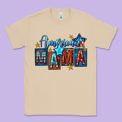 American Mama Mother's Day Classic Tee Designed By Fadigitalartstudio