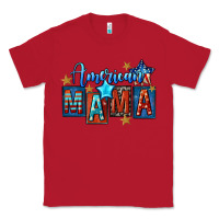 Red American mama Mother's Day Classic Tee - FaDigitalArtStudio
