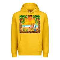 Lemon sunset beach Premium Hoodie - BarkalooDesign