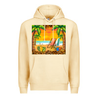 Pina Colada sunset beach Premium Hoodie - BarkalooDesign