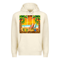 Sandshell sunset beach Premium Hoodie - BarkalooDesign