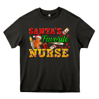 Asphalt Santa's Favorite Nurse Heavy Core Tee - FaDigitalArtStudio