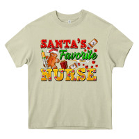 Mossy Santa's Favorite Nurse Heavy Core Tee - FaDigitalArtStudio