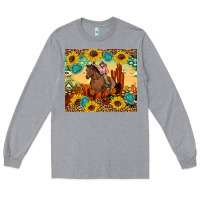 Heather Grey cowgirl Long Sleeve Tee - Artiststas