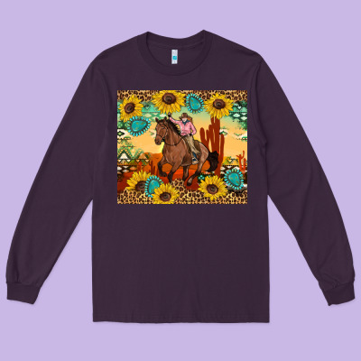 Cowgirl Long Sleeve Tee Designed By Artiststas