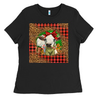 Black cute baby calf christmas Ladies Tee - LillyAllenDesigns
