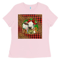 Bubblegum Pink cute baby calf christmas Ladies Tee - LillyAllenDesigns