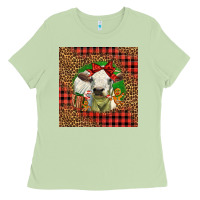 Matcha cute baby calf christmas Ladies Tee - LillyAllenDesigns