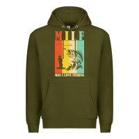 Army Green fishing t  shirt milf man i love fishing t  shirt Premium Hoodie - baoMotion