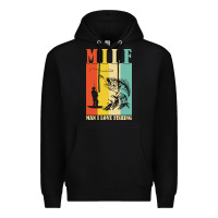 Black fishing t  shirt milf man i love fishing t  shirt Premium Hoodie - baoMotion