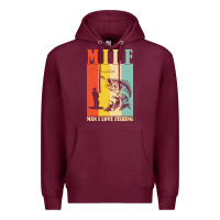Burgundy fishing t  shirt milf man i love fishing t  shirt Premium Hoodie - baoMotion