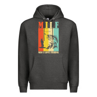Charcoal Heather fishing t  shirt milf man i love fishing t  shirt Premium Hoodie - baoMotion