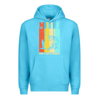 Ocean Blue fishing t  shirt milf man i love fishing t  shirt Premium Hoodie - baoMotion