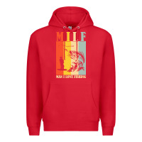 Red fishing t  shirt milf man i love fishing t  shirt Premium Hoodie - baoMotion