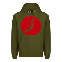 Army Green japan island Premium Hoodie - baoMotion