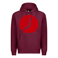 Burgundy japan island Premium Hoodie - baoMotion