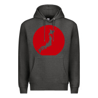 Charcoal Heather japan island Premium Hoodie - baoMotion