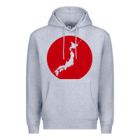 Heather Grey japan island Premium Hoodie - baoMotion