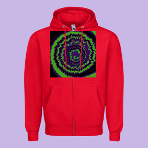 Halloween Tie Dye Pattern Black Zipper Hoodie Designed By Ranaportraitstore