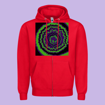 Halloween Tie Dye Pattern Black Zipper Hoodie Designed By Ranaportraitstore