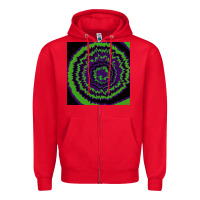 Red halloween tie dye pattern black Zipper Hoodie - RanaPortraitStore