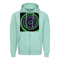 Seafoam halloween tie dye pattern black Zipper Hoodie - RanaPortraitStore