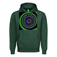 Sports Green halloween tie dye pattern black Zipper Hoodie - RanaPortraitStore