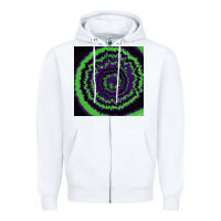 White halloween tie dye pattern black Zipper Hoodie - RanaPortraitStore