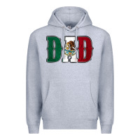 Heather Grey Mexican Flag Dad Premium Hoodie - Jasminsmagicworld