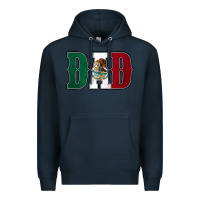 Navy Mexican Flag Dad Premium Hoodie - Jasminsmagicworld