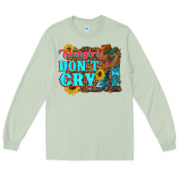 Matcha cowgirls don't crty boots hat sunflowers Long Sleeve Tee - Artiststas