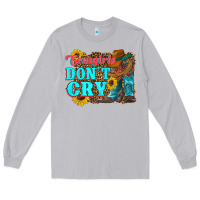 Moon Dust cowgirls don't crty boots hat sunflowers Long Sleeve Tee - Artiststas