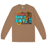 Toasted Coconut cowgirls don't crty boots hat sunflowers Long Sleeve Tee - Artiststas