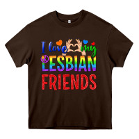 Chocolate Brown I Love My Lesbian Friends Heavy Core Tee - BundleAndBundleShop