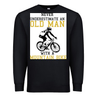 Black Never Underestimate An Old Man With A Mountain Bike Premium Sweatshirt - Bettercallsaul