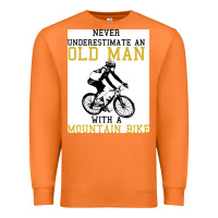 Carrot Never Underestimate An Old Man With A Mountain Bike Premium Sweatshirt - Bettercallsaul