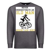 Charcoal Heather Never Underestimate An Old Man With A Mountain Bike Premium Sweatshirt - Bettercallsaul