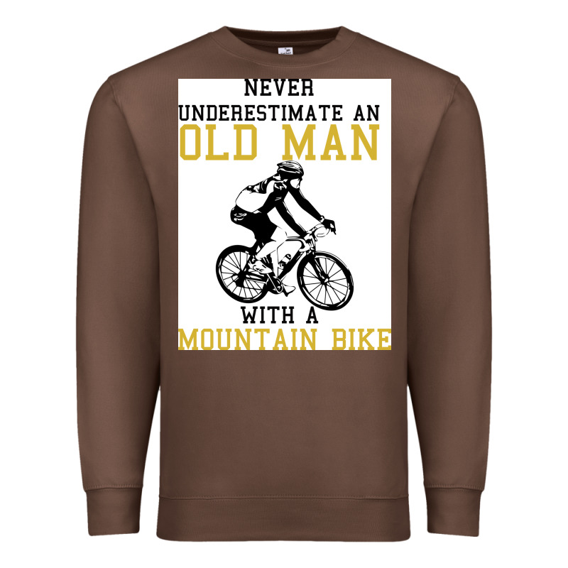 Never Underestimate An Old Man With A Mountain Bike Premium Sweatshirt by Bettercallsaul | Teevron