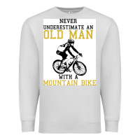 Dove Grey Never Underestimate An Old Man With A Mountain Bike Premium Sweatshirt - Bettercallsaul