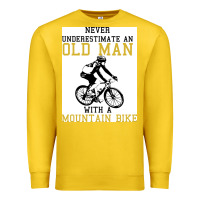 Lemon Never Underestimate An Old Man With A Mountain Bike Premium Sweatshirt - Bettercallsaul
