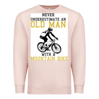 Pale Pink Never Underestimate An Old Man With A Mountain Bike Premium Sweatshirt - Bettercallsaul