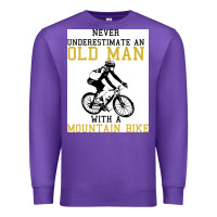 Purple Never Underestimate An Old Man With A Mountain Bike Premium Sweatshirt - Bettercallsaul