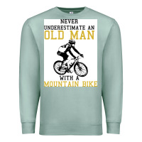 Seafoam Never Underestimate An Old Man With A Mountain Bike Premium Sweatshirt - Bettercallsaul