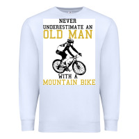 White Never Underestimate An Old Man With A Mountain Bike Premium Sweatshirt - Bettercallsaul