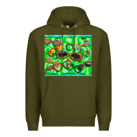 Army Green sunglasses Premium Hoodie - BarkalooDesign