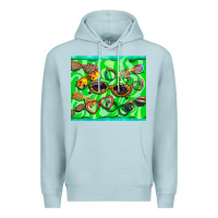 Blue Mist sunglasses Premium Hoodie - BarkalooDesign