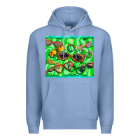 Colony Blue sunglasses Premium Hoodie - BarkalooDesign