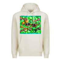 Oatmeal Heather sunglasses Premium Hoodie - BarkalooDesign