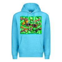Ocean Blue sunglasses Premium Hoodie - BarkalooDesign